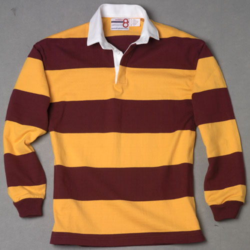 maroon and gold shirt